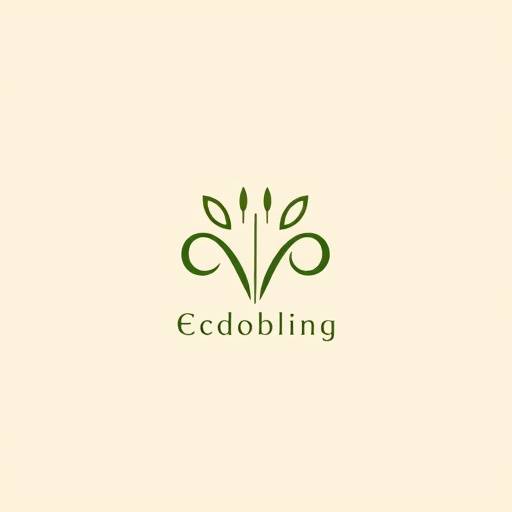 Conception graphique d'un logo moderne pour une marque de vêtements écologiques.