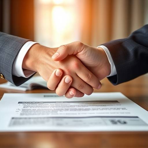 Ic√¥ne repr√©sentant l'int√©grit√© : une poign√©e de main au-dessus d'un document.