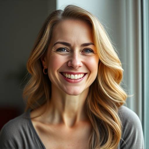 Portrait d'Elodie Martin, cliente satisfaite de Studio Cr√©atif Lumi√®re.