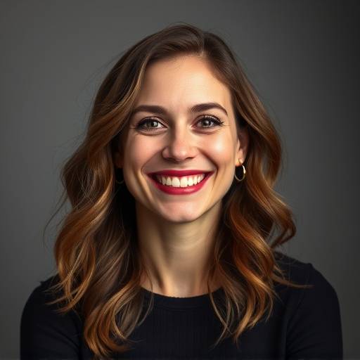 Portrait de Sophie Dubois, cliente satisfaite de Studio Cr√©atif Lumi√®re.